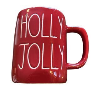 NEW Rae Dunn Red 'Holly Jolly' Coffee Cup